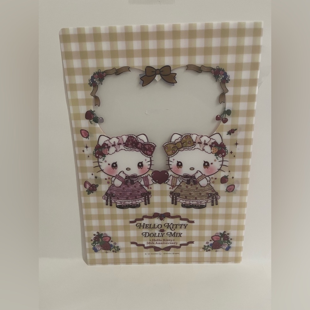 Hello Kitty and Mimi Dolly Mix 50th Anniversary Thin File Folder - Picture 2 of 5